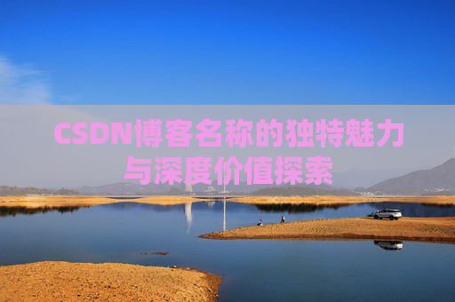 CSDN博客名称的独特魅力与深度价值探索